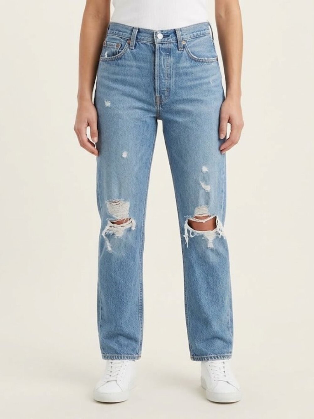 Levi’s Big E vintage Blue Distressed Jeans size 27” x 26”